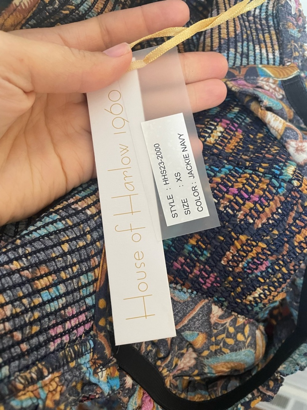 House Of Harlow 1960 Boho Floral Multicolor Top Maxi Skirt Set NEW Size XSmall - Picture 9 of 11
